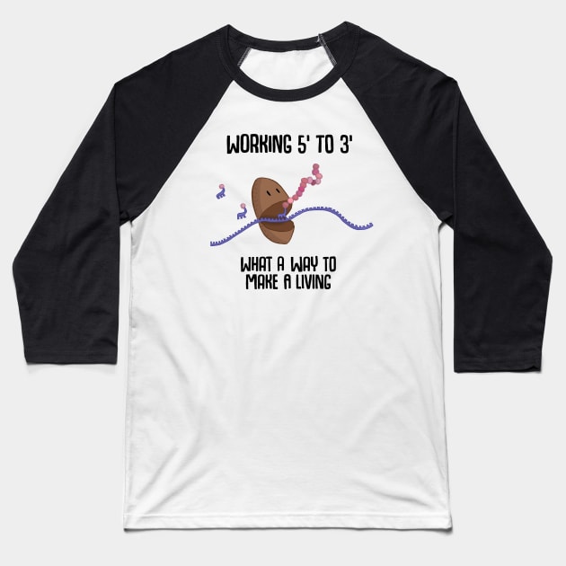 Working 5' to 3' Baseball T-Shirt by velica